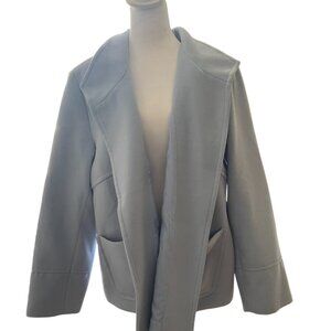 Chicos Womens Blue Diamond Everyday Plush Open Front Jacket Woman’s Size 3